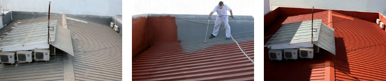 Impermeabilizar terrazas y tejados. Aplicación directa sobre cubiertas metálicas